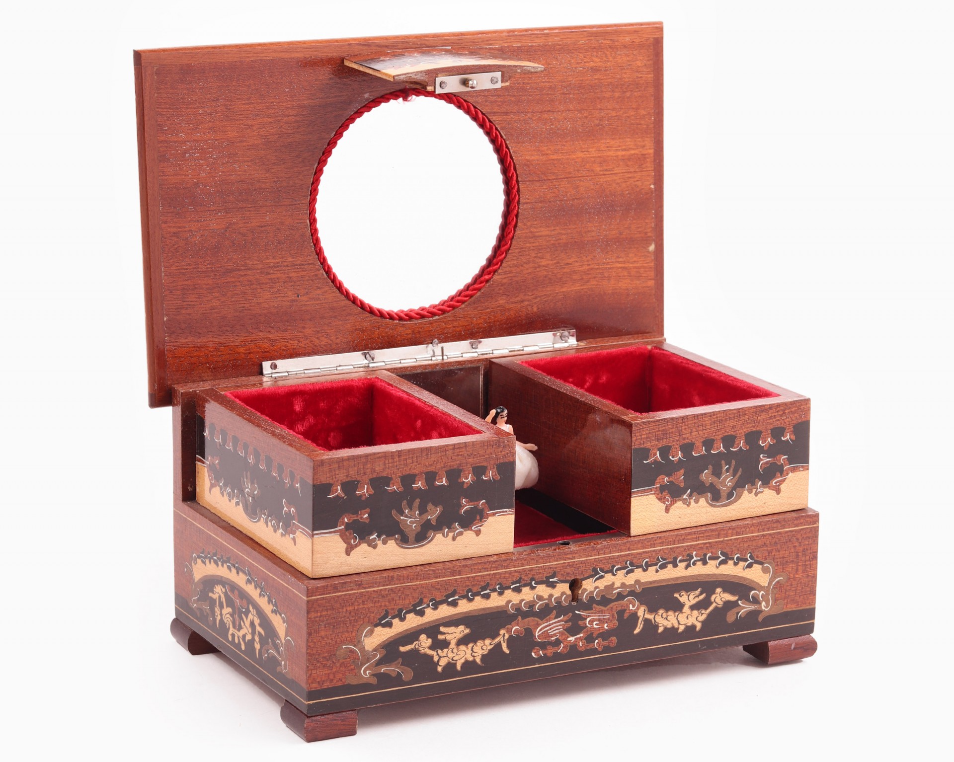 Caixa guarda-jóias com caixa de música