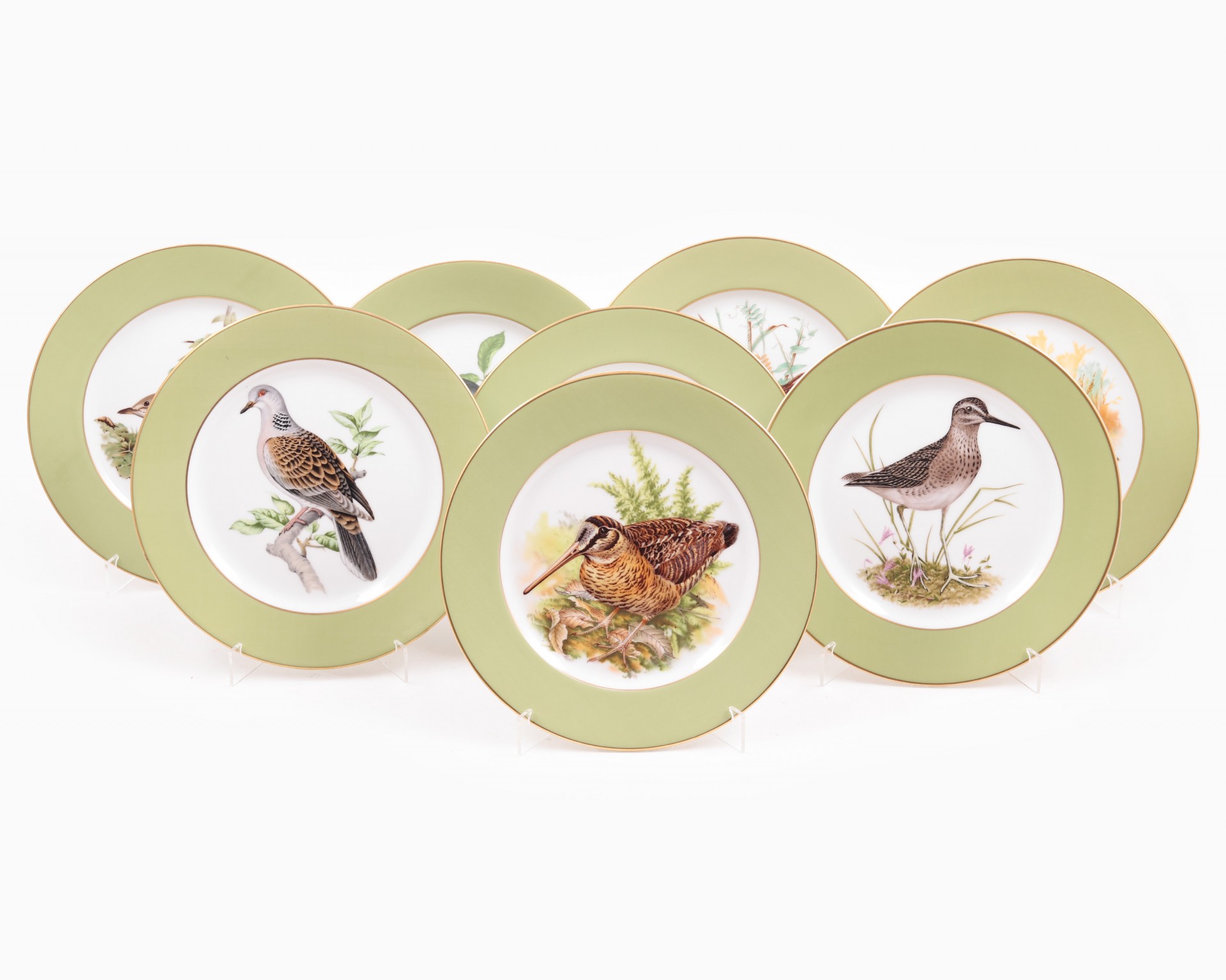 Conjunto de oito pratos em porcelana da Vista Alegre