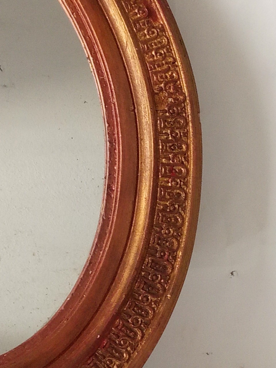 Moldura oval com espelho 