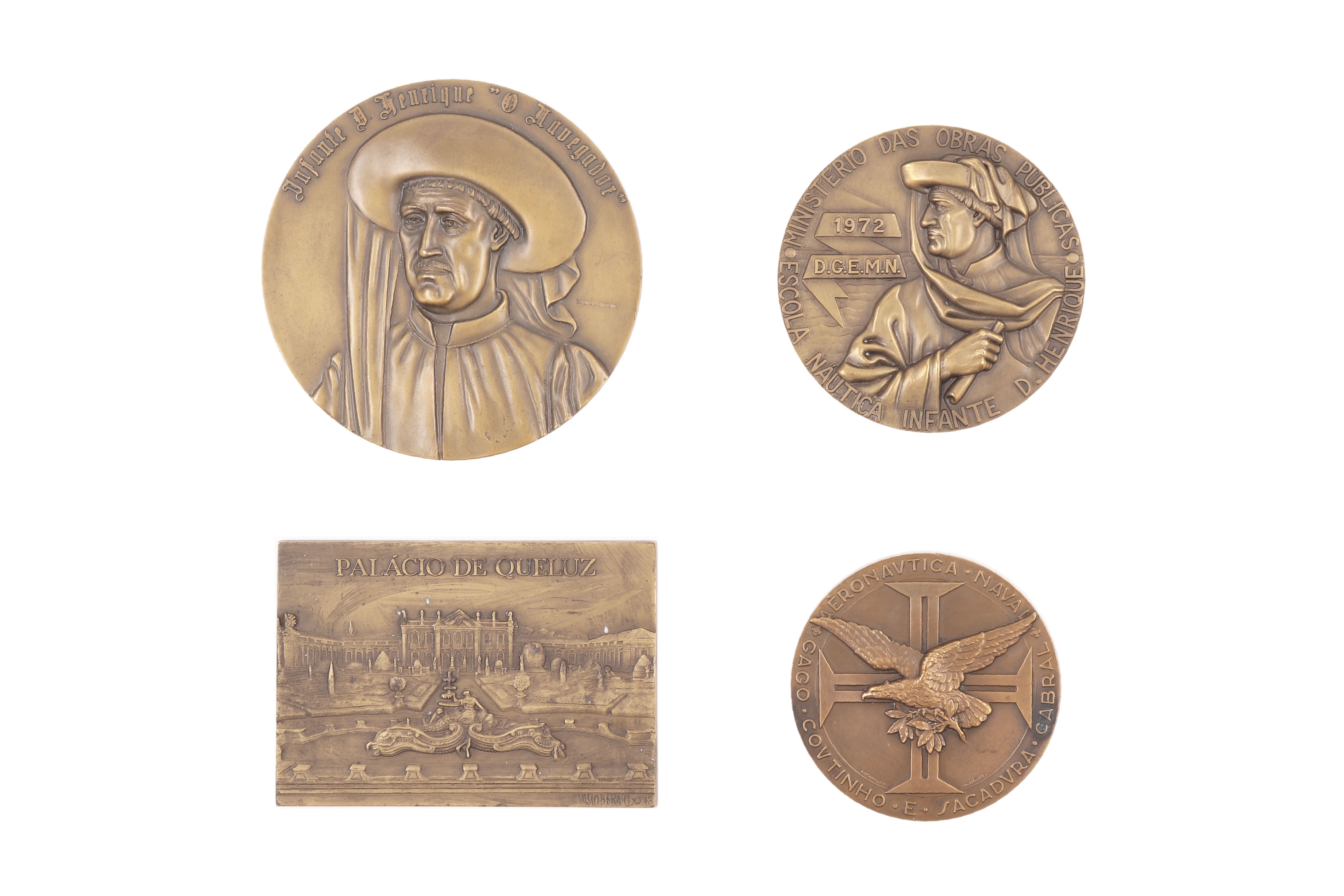 Lote de 4 medalhas comemorativas em bronze (4)