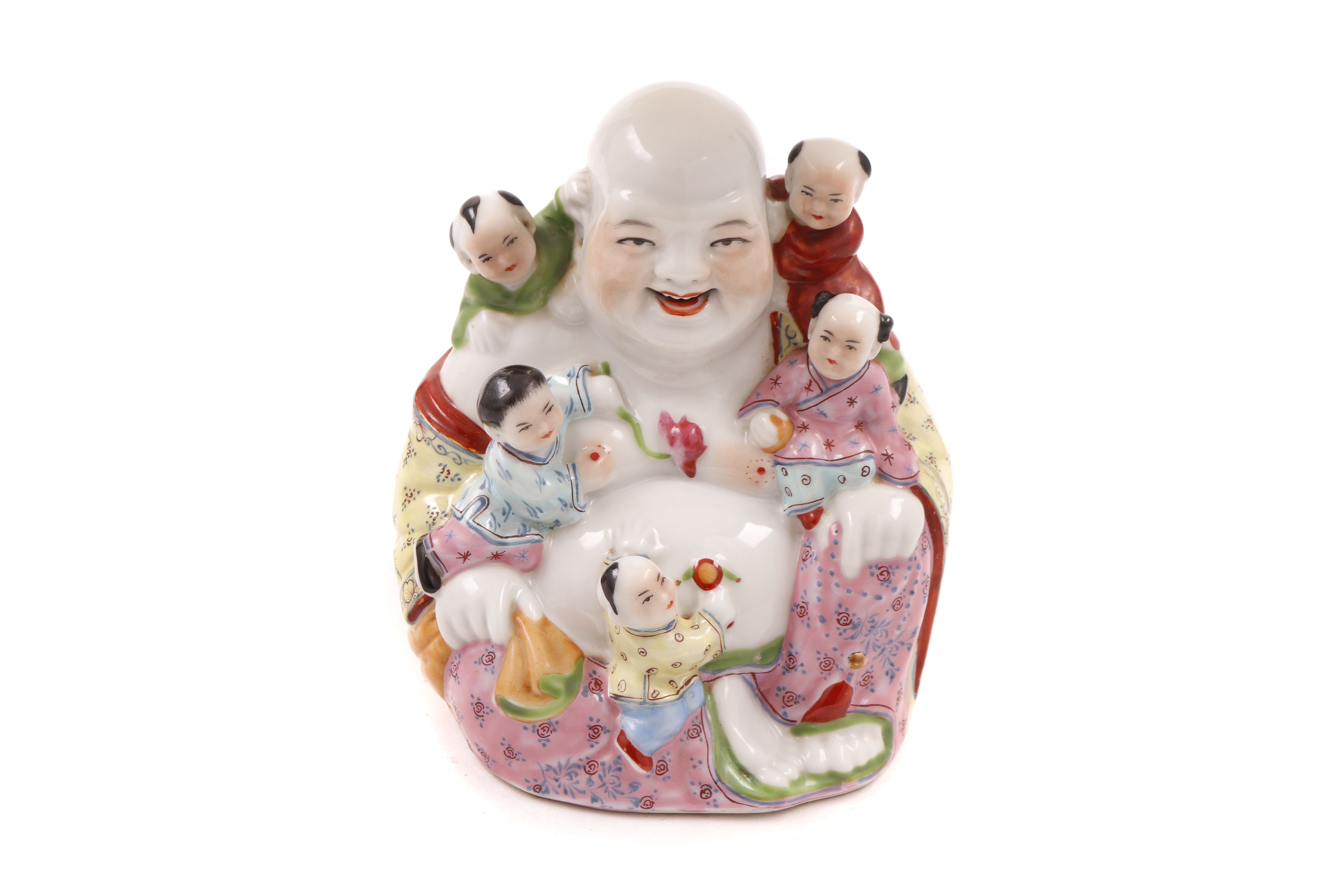 Buda da Felicidade, escultura em porcelana chinesa, séc. XX