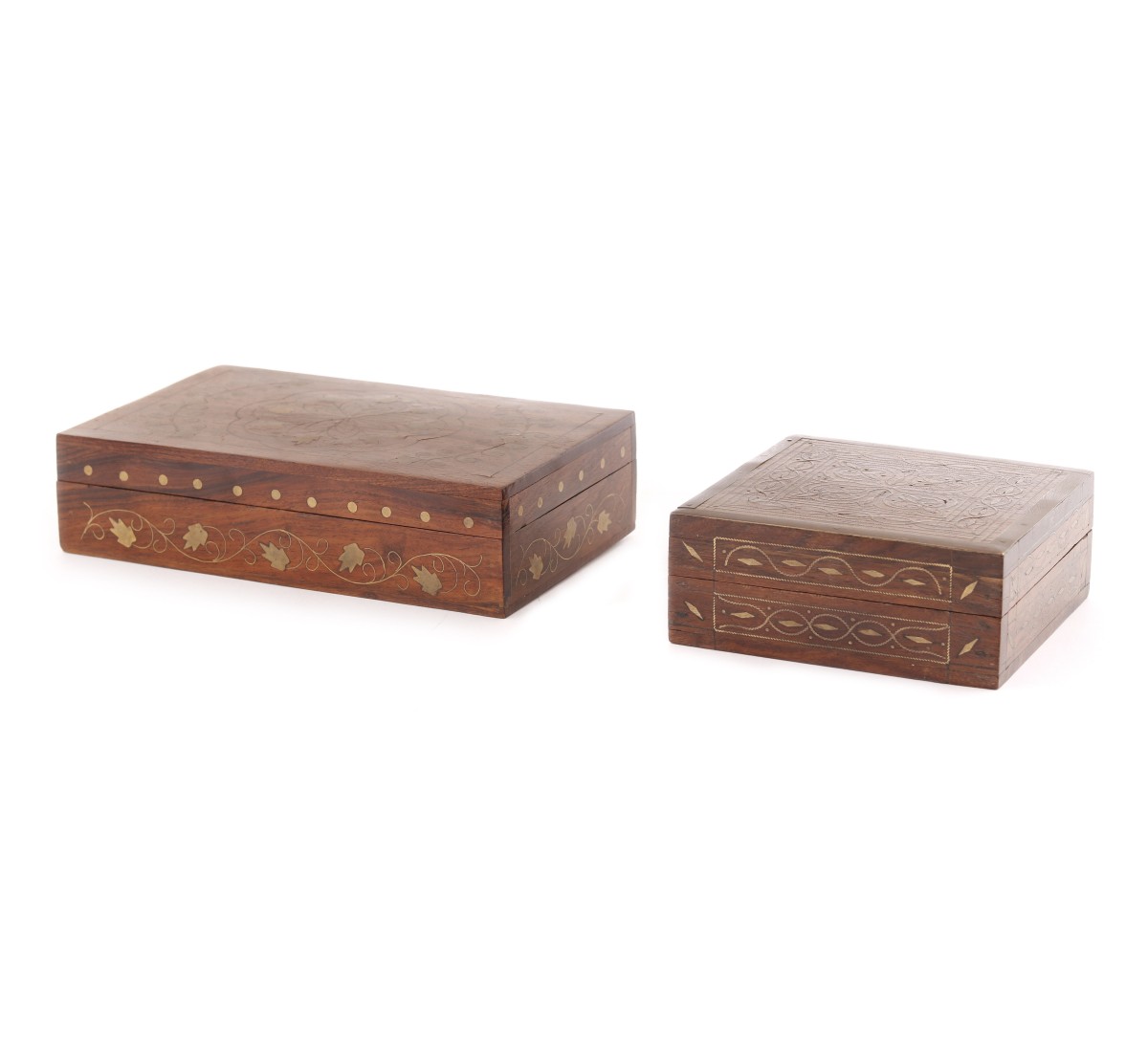 Duas caixas em madeira exótica (2)