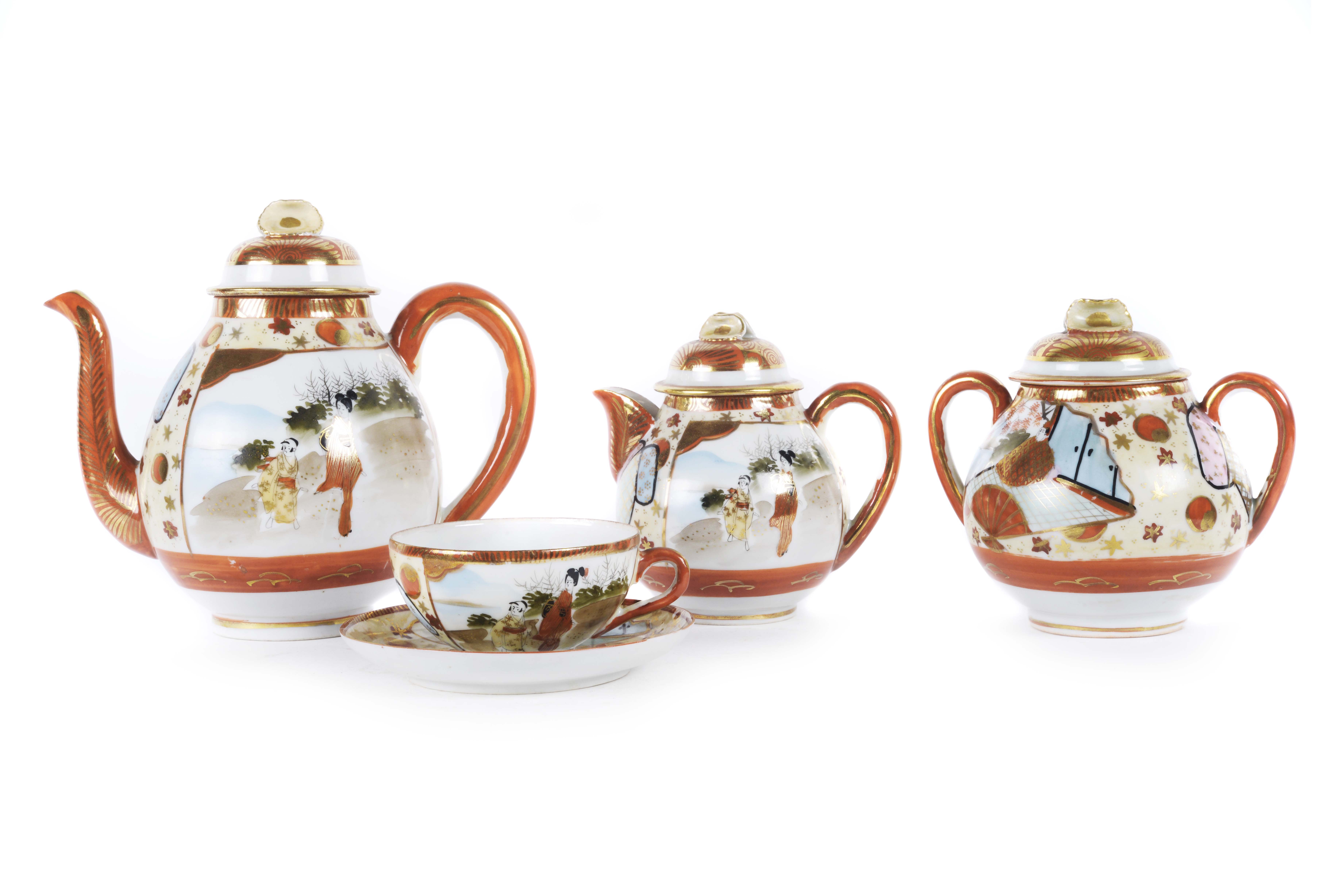 Serviço de chá em porcelana oriental (22)