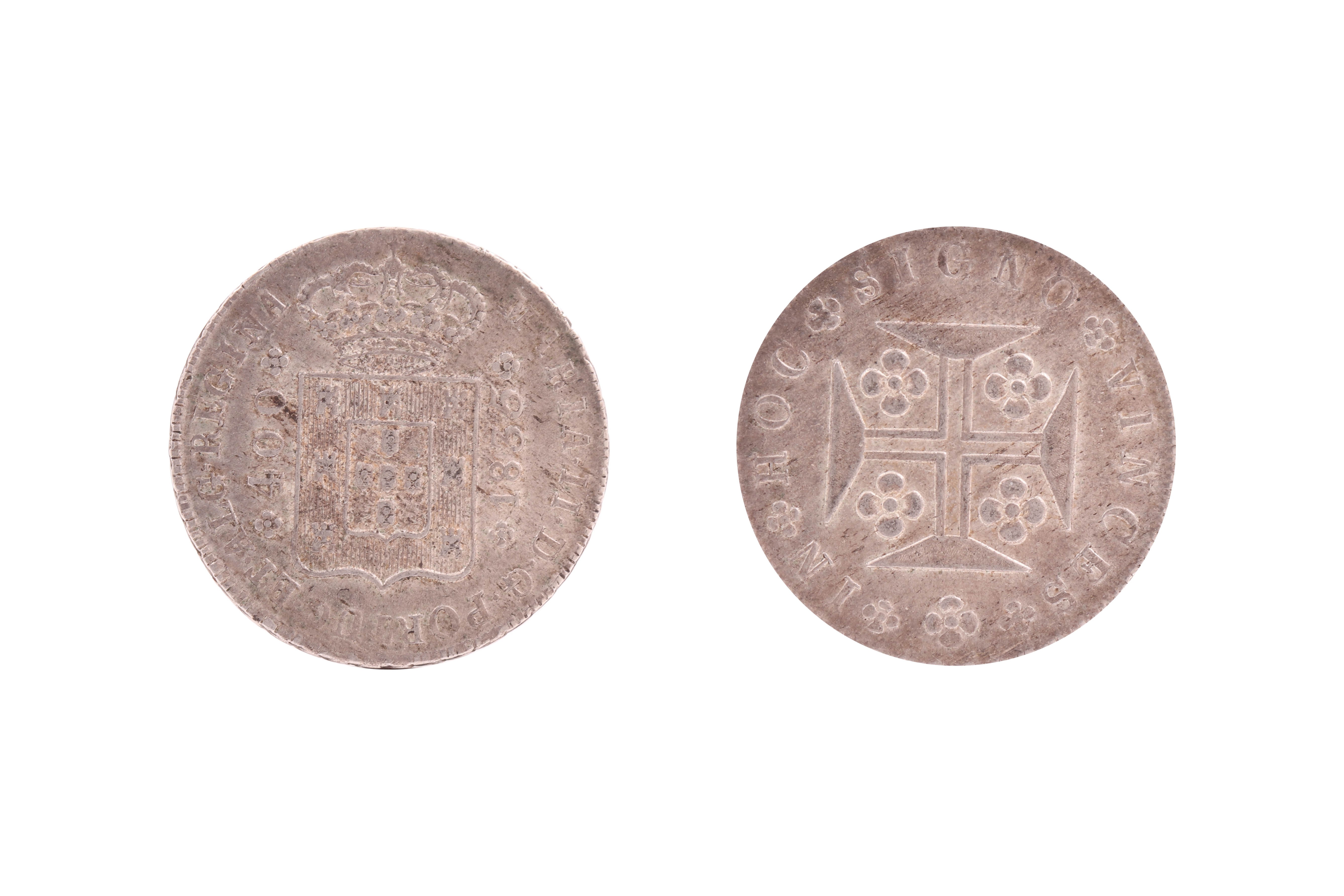 Moeda de 480 reis (cruzado Novo), D. Maria II, 1835 - prata