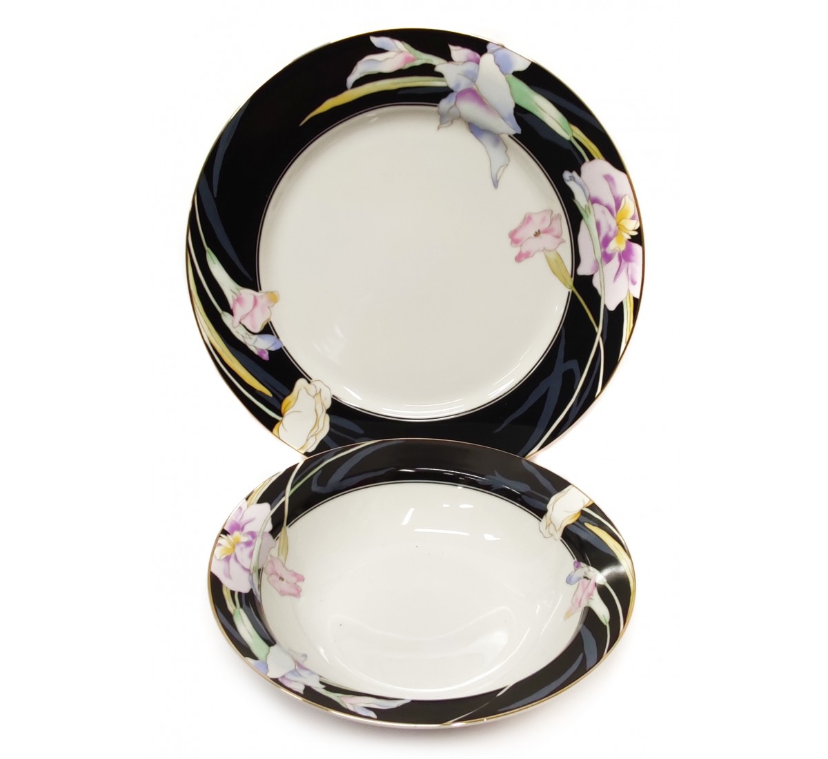 Taça e prato em porcelana japonesa (2)