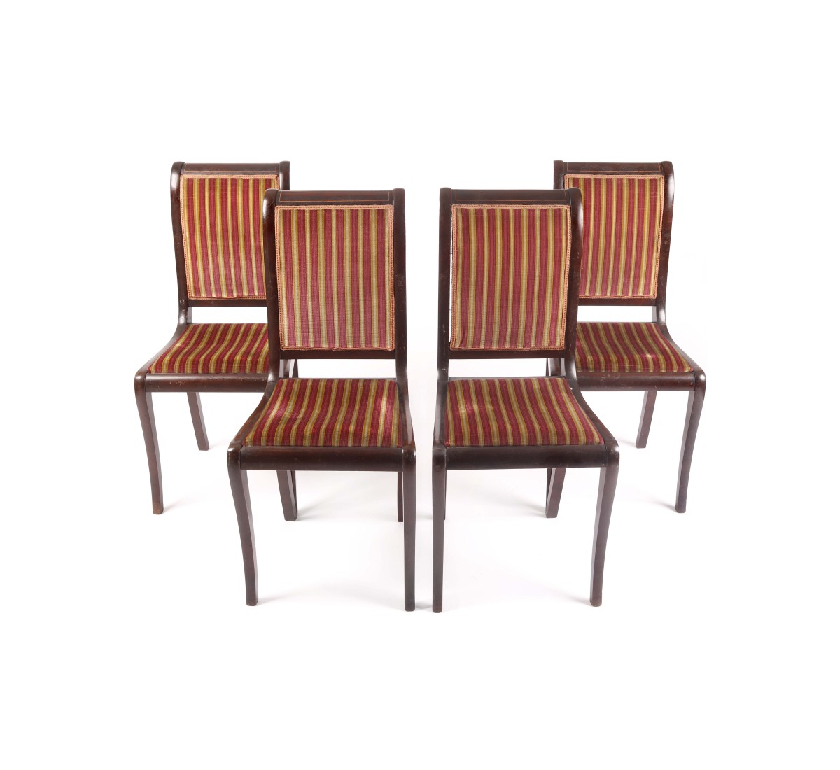 Conjunto de quadro cadeiras em madeira (4)