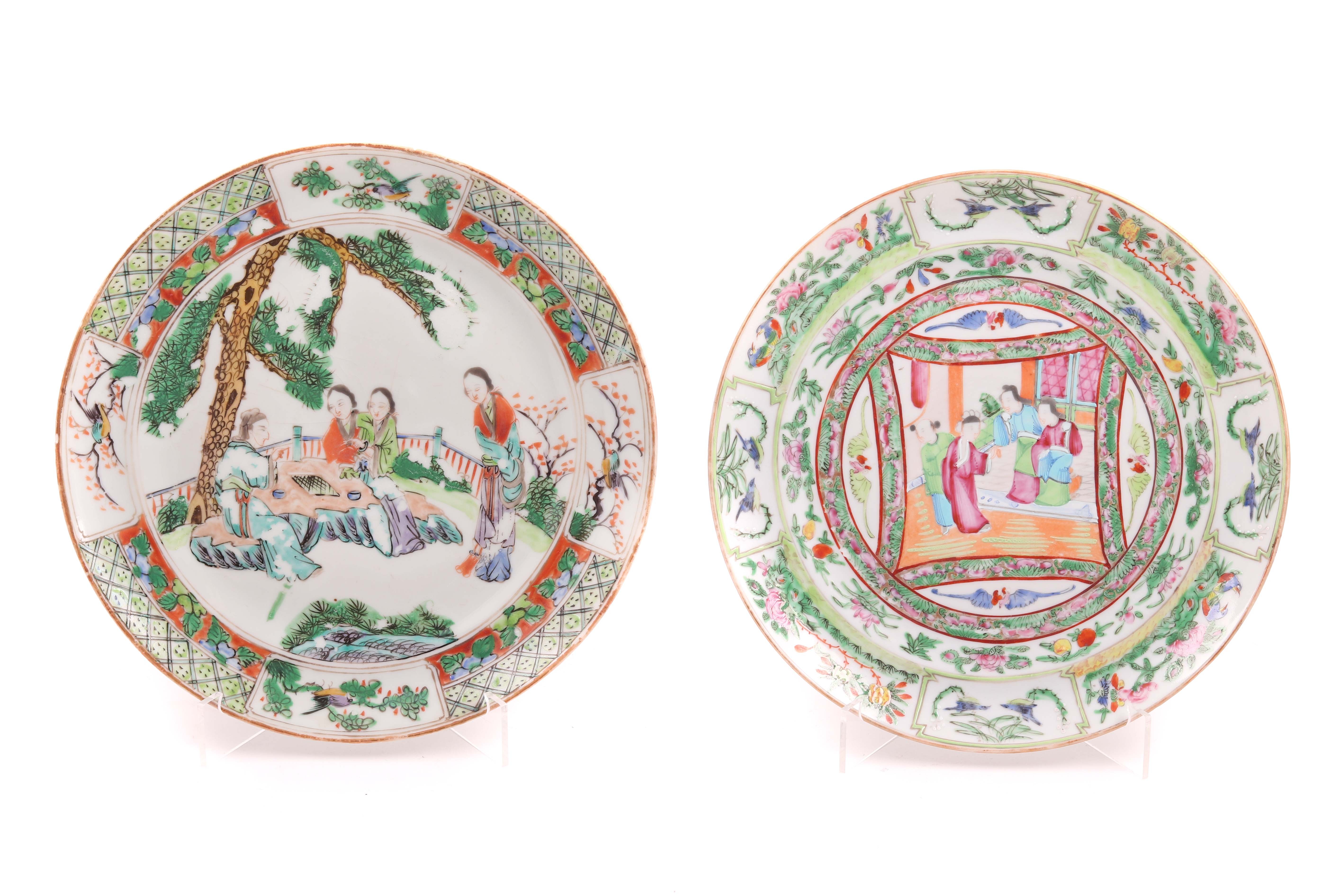 2 Pratos em porcelana chinesa, séc. XIX/XX (2)