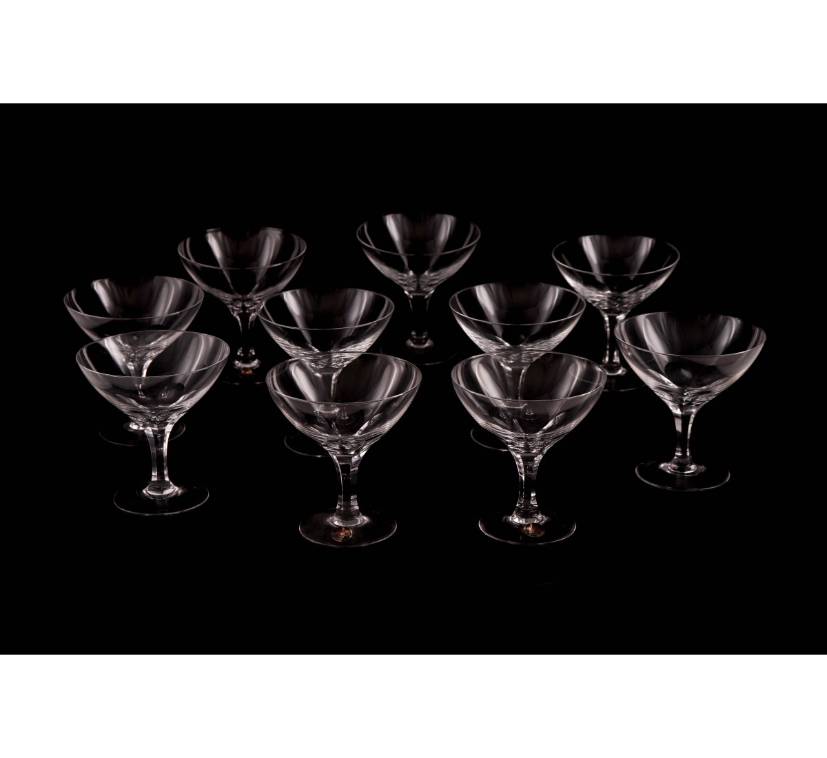 10 Taças de champagne em cristal 'Royal Leerdam' (10)