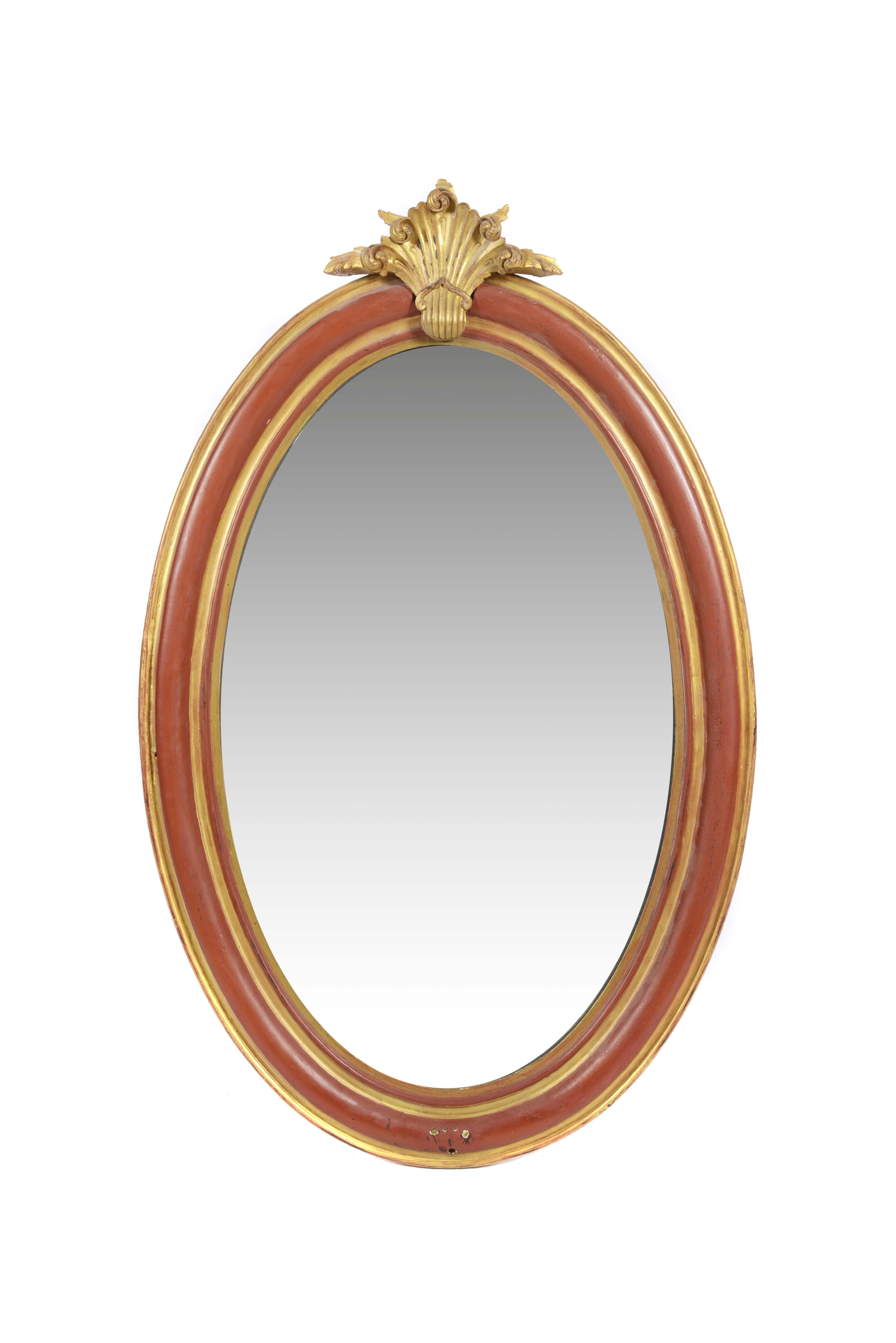 Espelho oval de parede