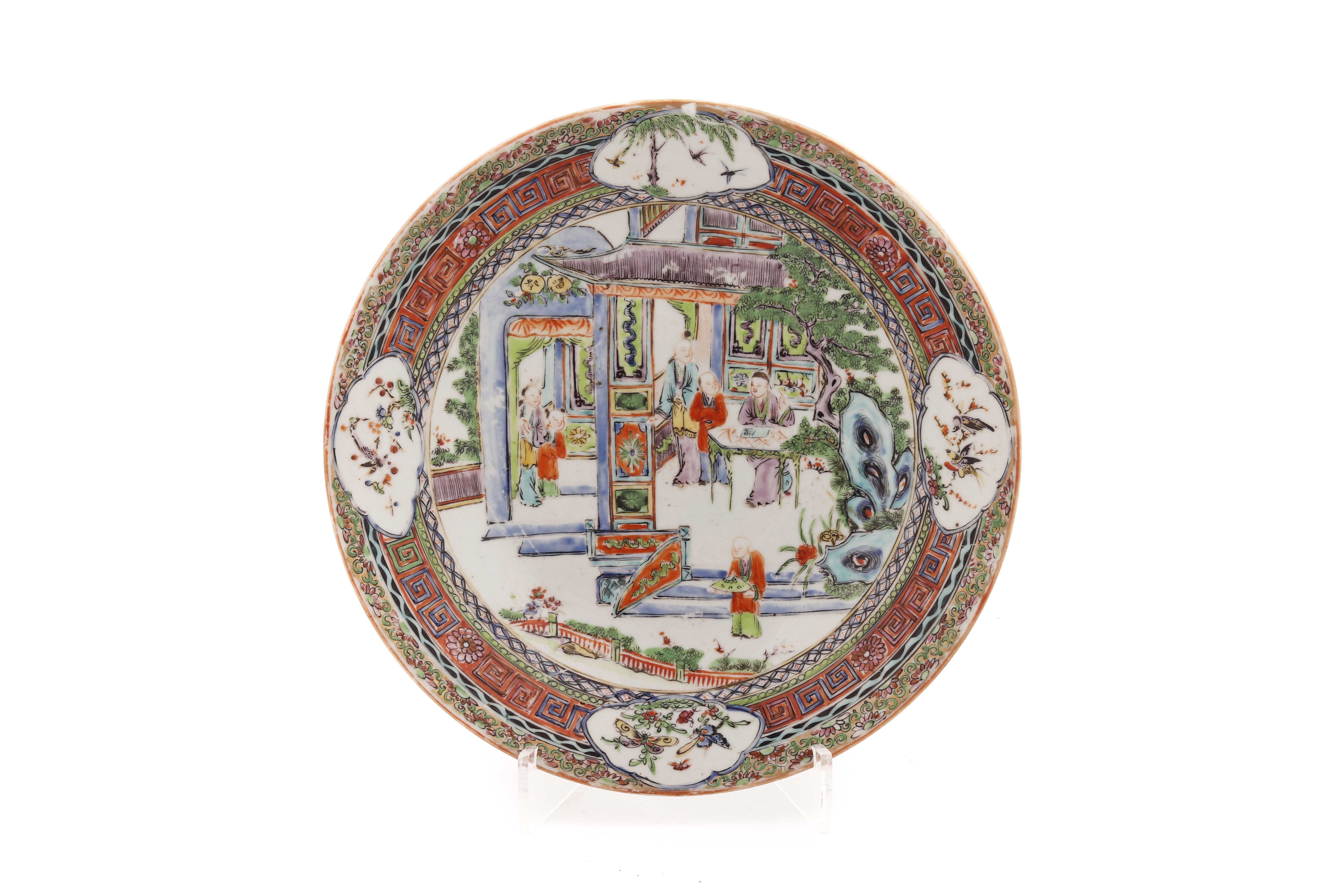 Prato em porcelana chinesa, séc. XIX/XX