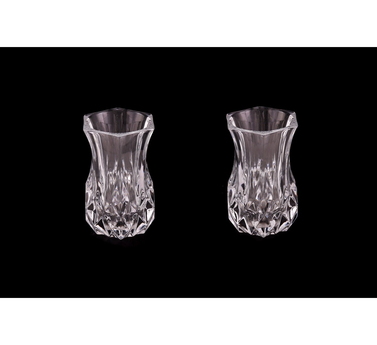 Par de pequenas jarras em cristal D'Arques (2)