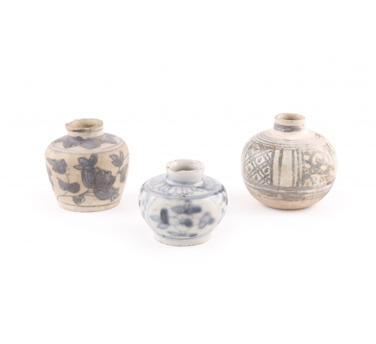 3 potes miniatura em cerâmica chinesa, séc. XIX (3)