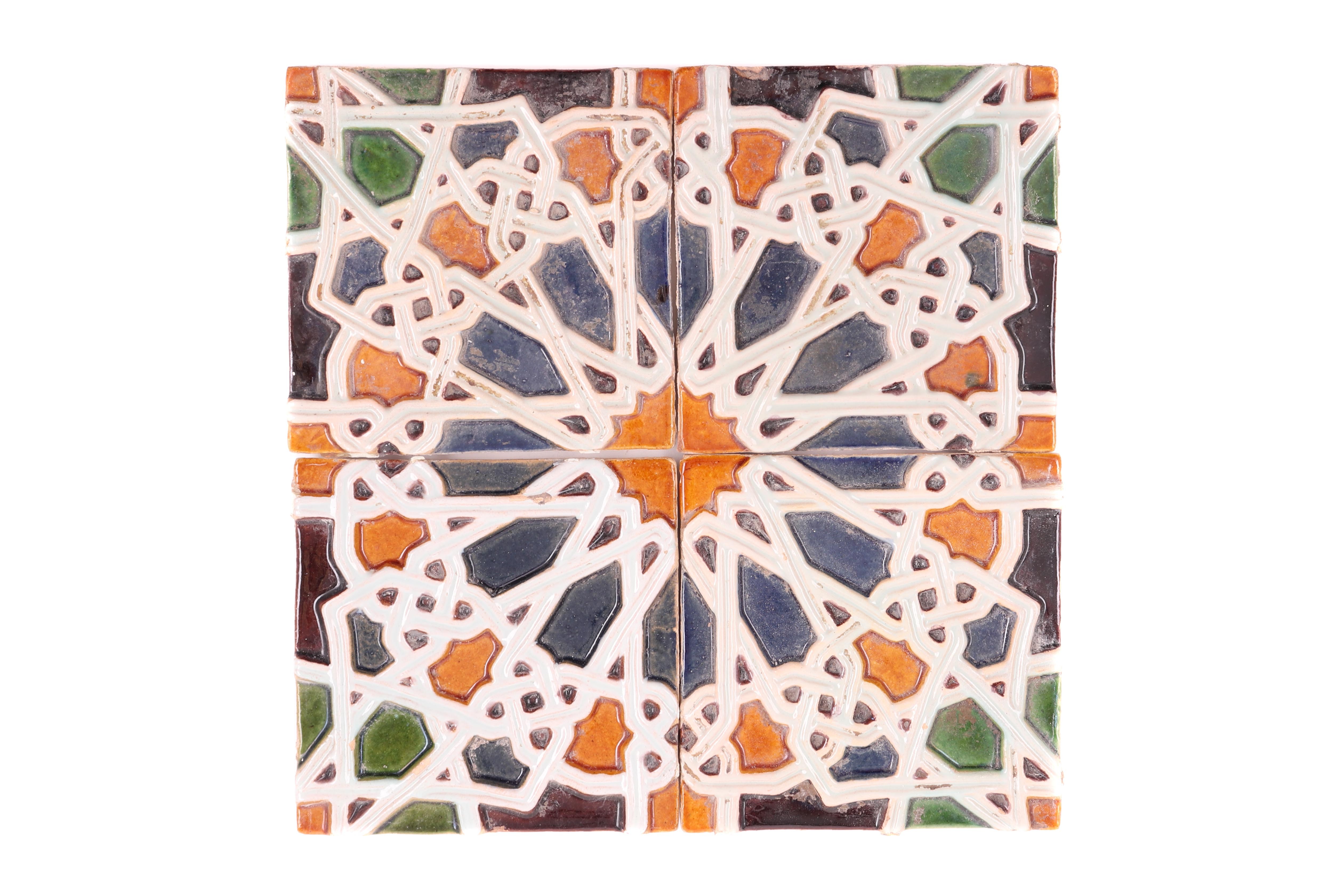 RAFAEL BORDALLO PINHEIRO, painel de 4 azulejos (4)